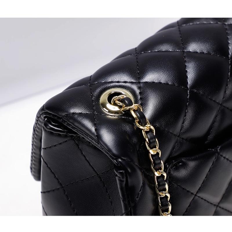 Borsa da donna Nuovo stile Borsa a catena piccola a rombi Borsa a spalla a tracolla Borsa a sfera dorata