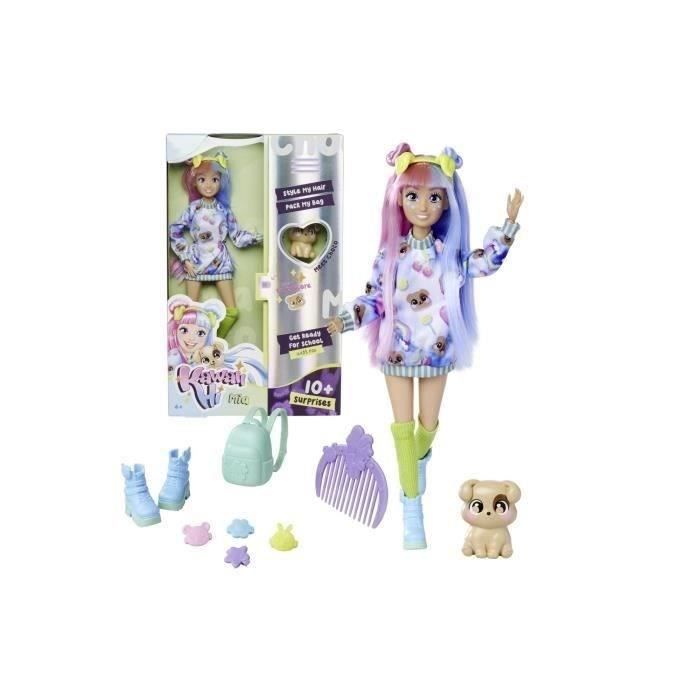 Kawaii Hi Mia - Articulated Fashion Doll - To Style and Dress Up - Many Accessories and Her Dog - From 4 Years