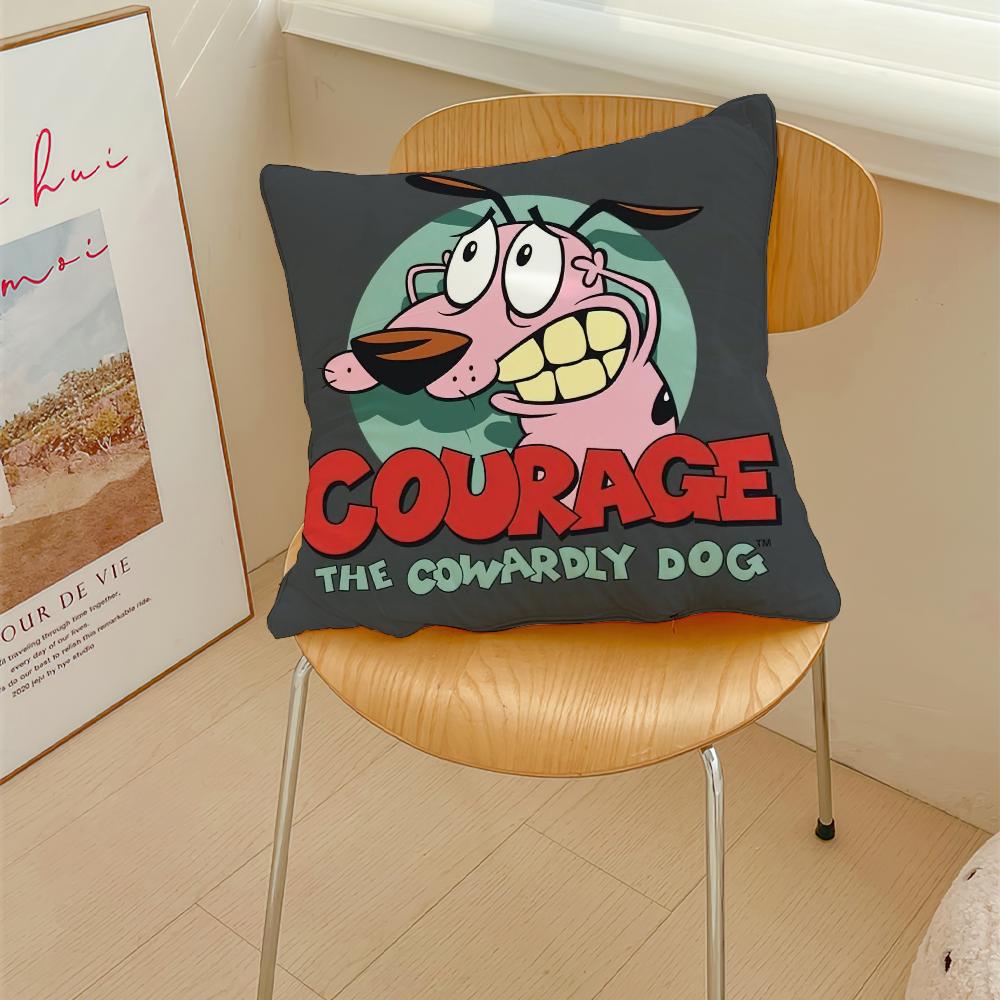 Cartoon C-C-ourage The C-Cowardly Dog cushion cover Pillow Cover Decoration Room Home Sofa living Office Car Nordic Simplicity