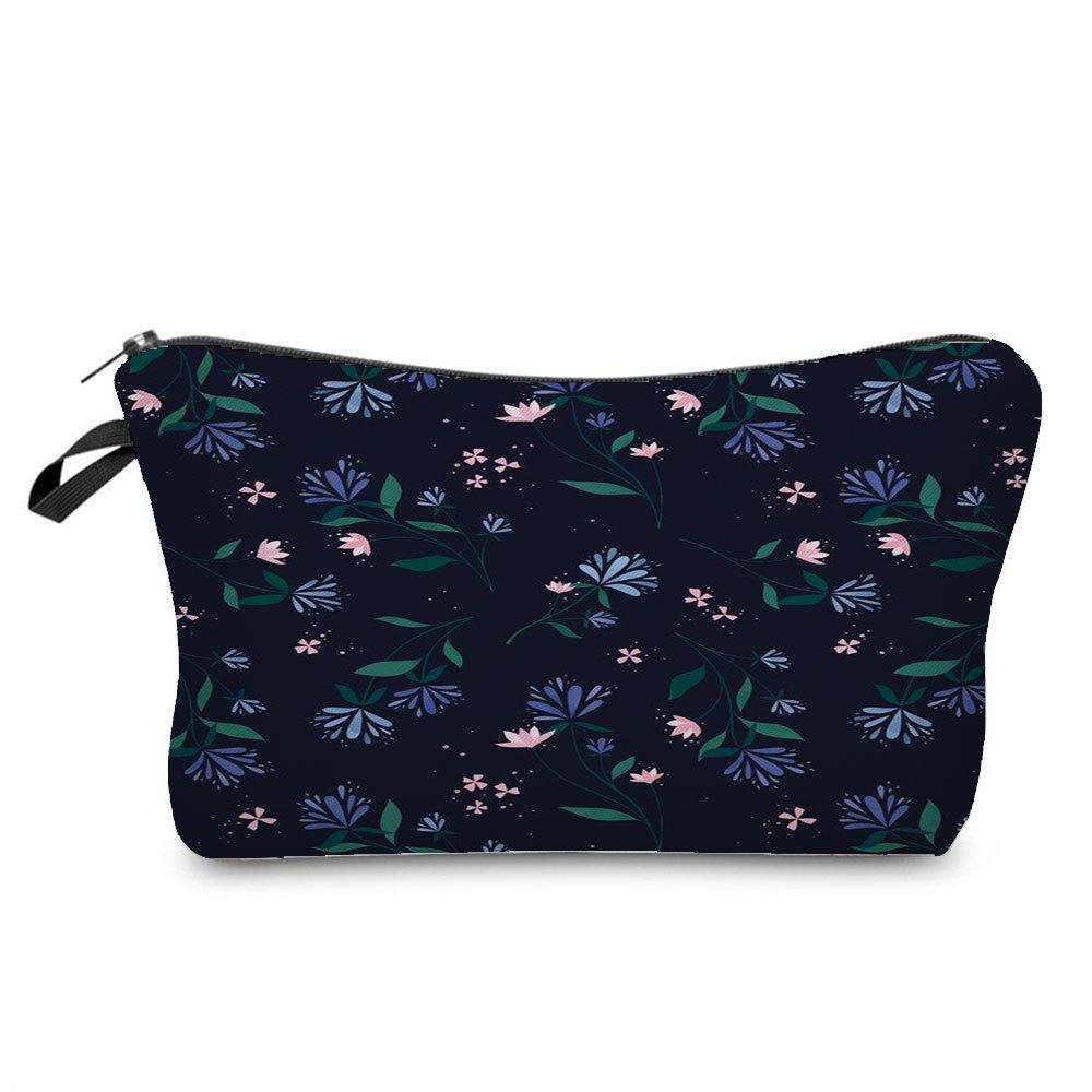 Women Flower Print Cosmetic Bag Toiletries Organize Travel Storage Case 6379