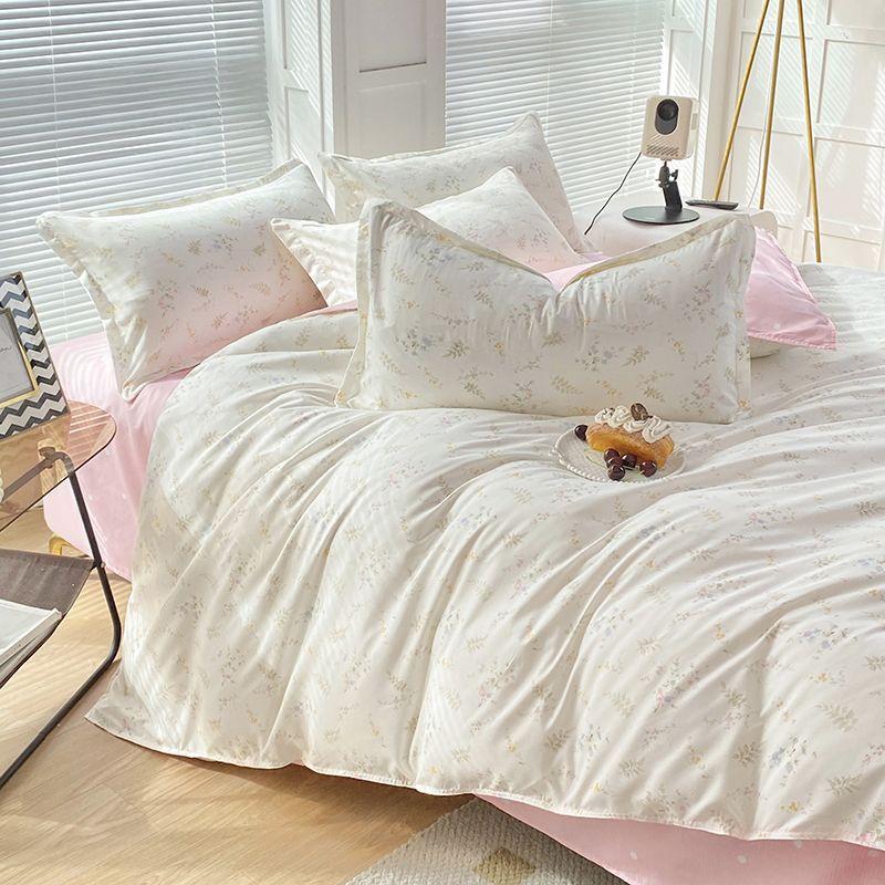 Small Fresh Bed Four-piece Dormitory Quilt Cover Three-piece Bed Sheet Set