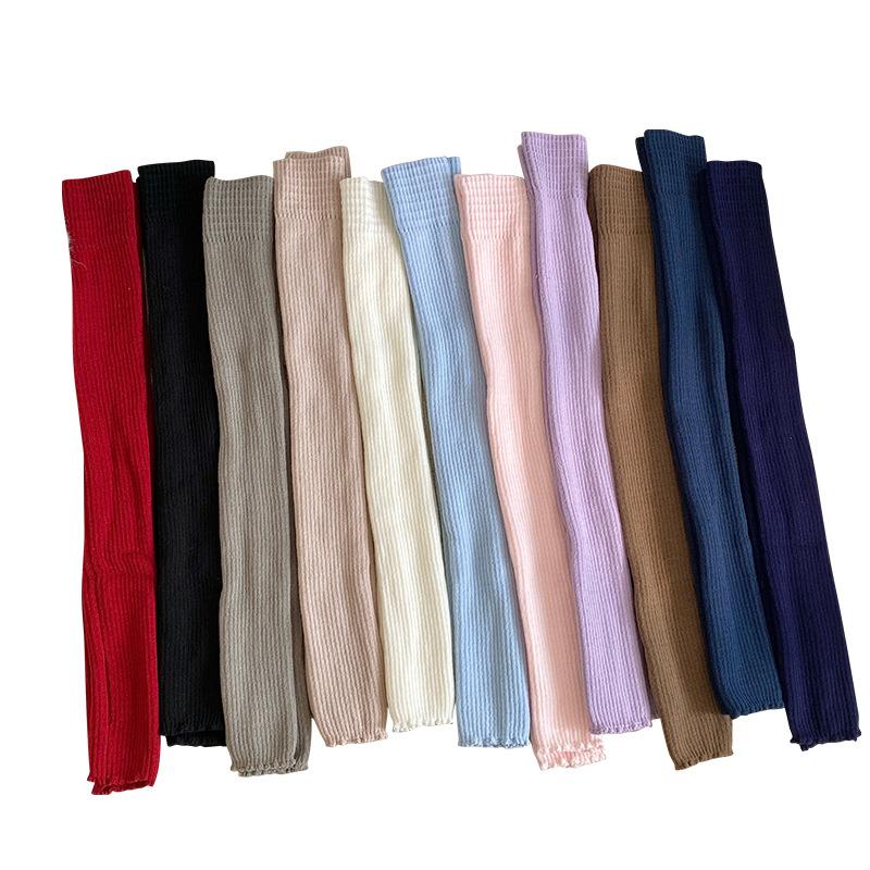 Solid Color Women Leg Warmers Winter Warm Female Leg Cover For Gym Fitness Latin Dance Ballet Yoga Loose Long Socks Stockings