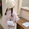 Colorful Sequin Kids Bag With Bowknot Stylish Pearl Handle Mini Crossbody Bag