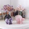 Elephant Statue Realistic Exquisite Collectible Living Room Bedroom Animal Sculpture Ornament