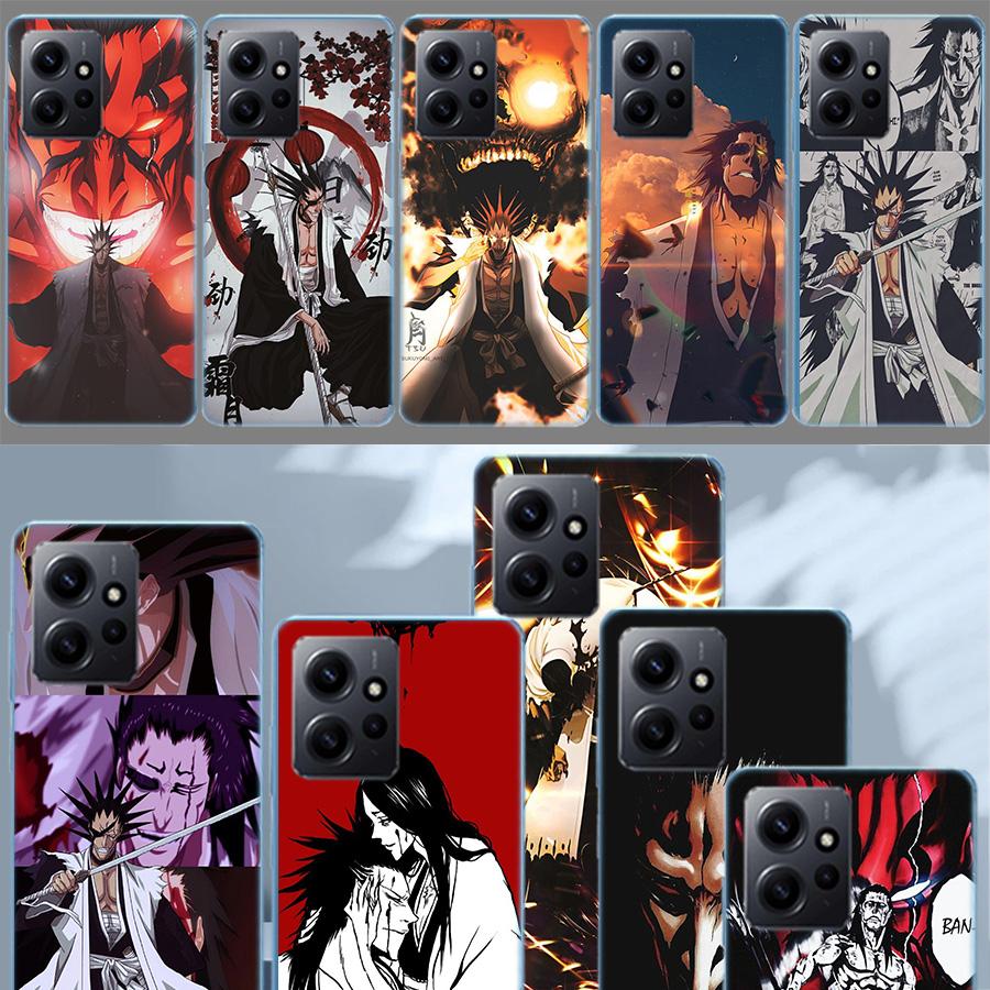 BLEACH Zaraki Kenpachi Phone Case For Redmi Note 14 15 Pro 5G 13 12 Pro Plus 11 11T 11E 11S 10 Pro 10S 9 9S Cover Cell Clear TPU