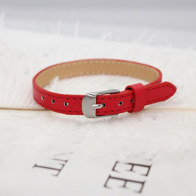 20pcs 8mm Genuine Real Leather Bracelet Wristband For Slide Letter Charms Women Men Jewelry Making Pet Collar DIY Accessories