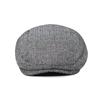 Pattern Cotton Lattice Beret  Hat For Men With Adjustable Casual Outdoor Travel