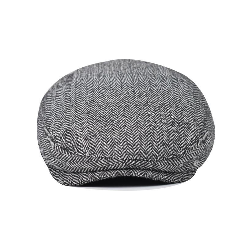 Pattern Cotton Lattice Beret  Hat For Men With Adjustable Casual Outdoor Travel
