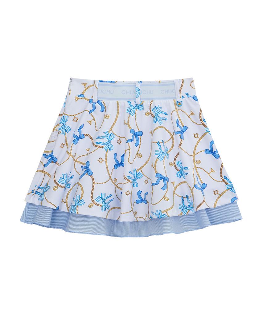 Chuku Chu Pita Double Flare Skirt (Light Blue) Cbfss-Sk004W