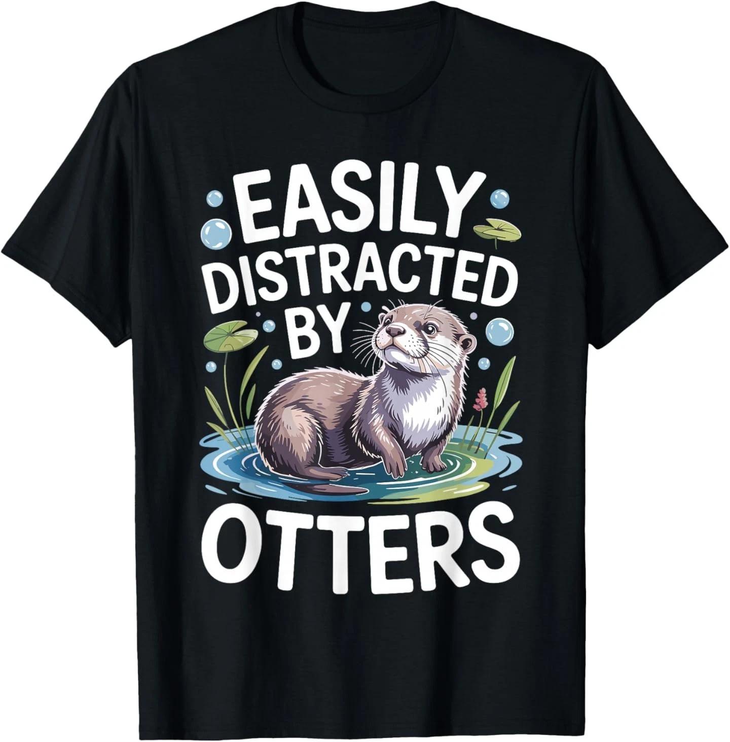 Funny Otter Art Sea Animal Otter Lover T- Shirt 2XL