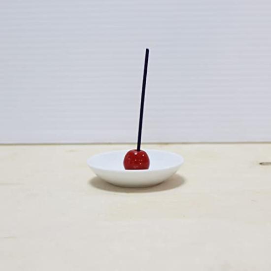 Cute mini Buddhist altar set featuring an incense holder, candy canes, and a glass incense burner, perfect for memorials or pets (cherry blossoms)