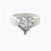 Roségold-Dreiklaue-Herzform-Zirkonia-Ring, mit mehreren Farben von Silikon-Ringschienen zur Auswahl, geeignet