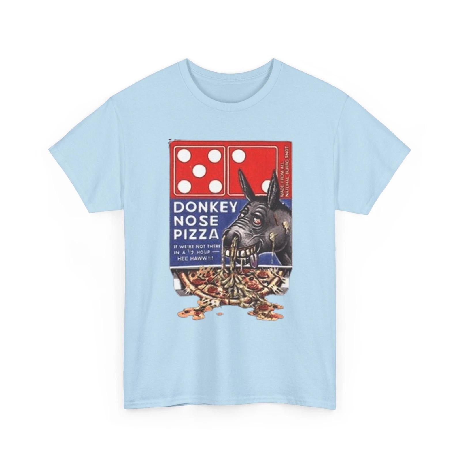 Wacky Packages Donkey Nose Pizza Printed T shirt Funny DOMINO S Parody M