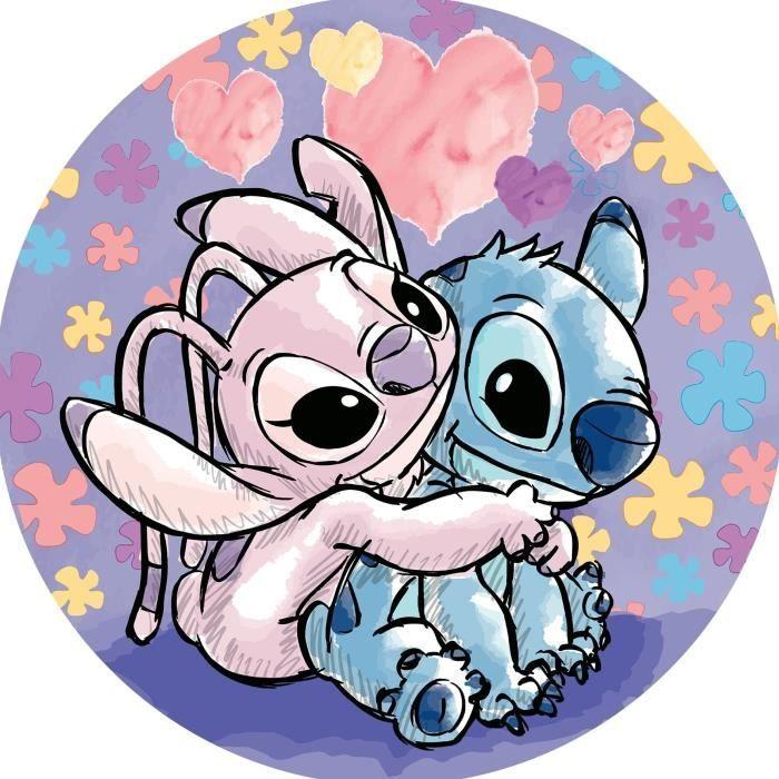 Puzzle Rond 500 Pièces Stitch, Disney, Dessin Animé, Dès 10 Ans, 17581, Ravensburger