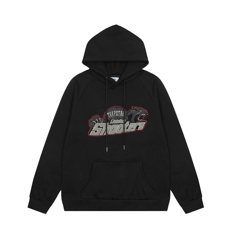 Trapstar Rotes & Schwarzes Tigerkopf Hoodie und Hosen Set