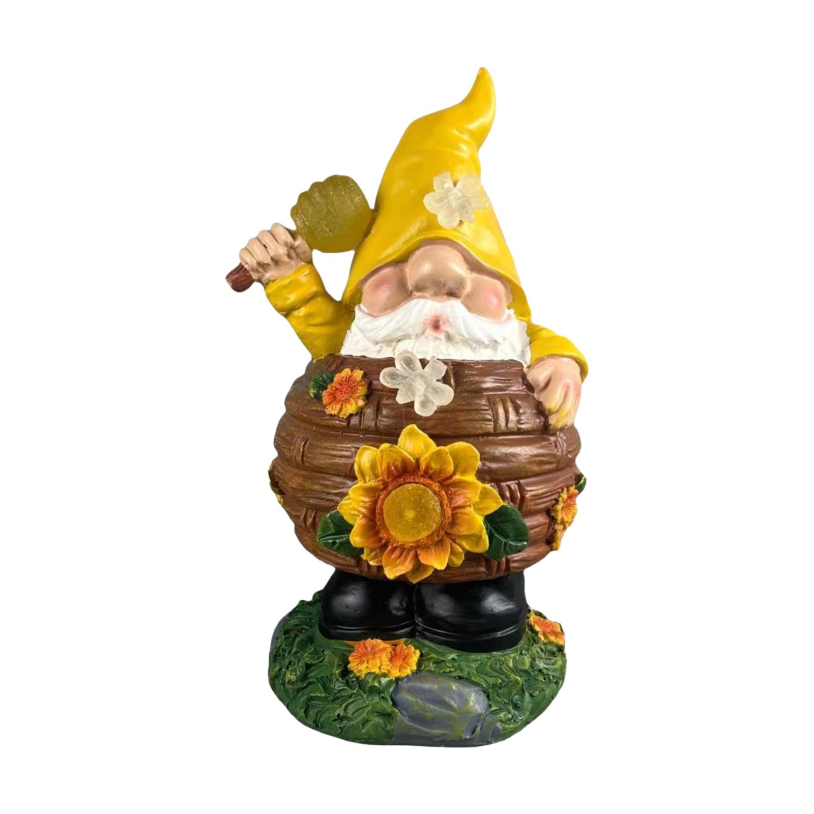 

Solar Garden Ornament Resin Plant Confucian Decorative Dwarf Outdoor Courtyard Light One Size