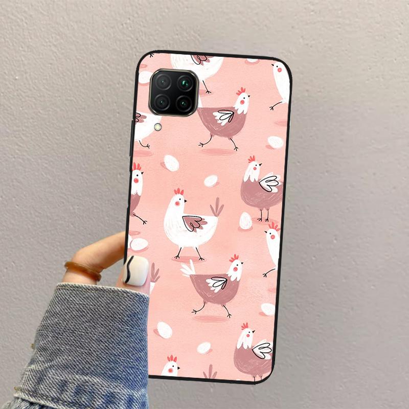 Chicken Pattern For Huawei Nova 3i 7i 8i 11i 12i 9 10 SE Y73 Y90 Y70 Y72 Y61 Y91 P30 P40 Lite P60 Pro Case