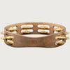 MEINL Percussion Vintage Wood Tambourine Hammered Brass Jingles 2rows TA2V-WB []