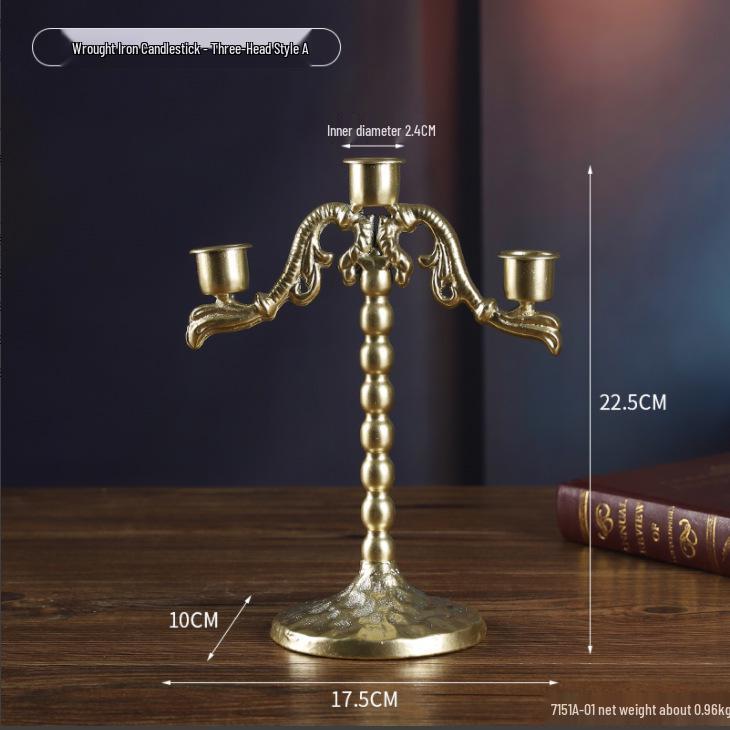 Nordic Romantic Candlelight Dinner Table Decorations: Modern Minimalist Light Luxury Candlestick Ornaments