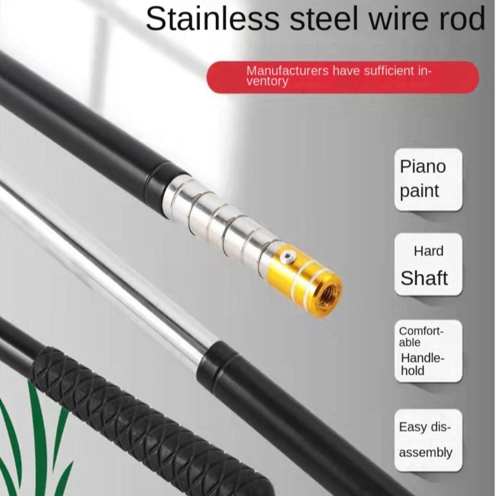 2025 Retractable Retractable Rod Stainless Steel Sturdy Positioning Positioning Telescopic Fishing Tool Pole