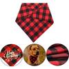 Barsinfi Triangular Dog Bandana, 2 Pieces Dog Triangular Bandana Bibs, Dog Birthday Bandana(Red Black and Green Black)
