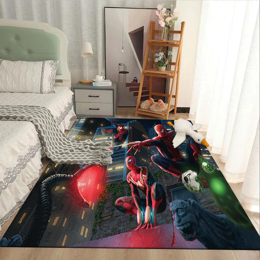 1 Stück Spider-Man Teppich, Schlafzimmer und Spielzimmer, Langlebig, Fleckenbeständig und Leicht zu Reinigen, Wohnzimmer