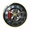 Car Wheel Hub Clock Noiseless Mechanism Brake Disc Wall 3D Decorative Piece Decor for Men,