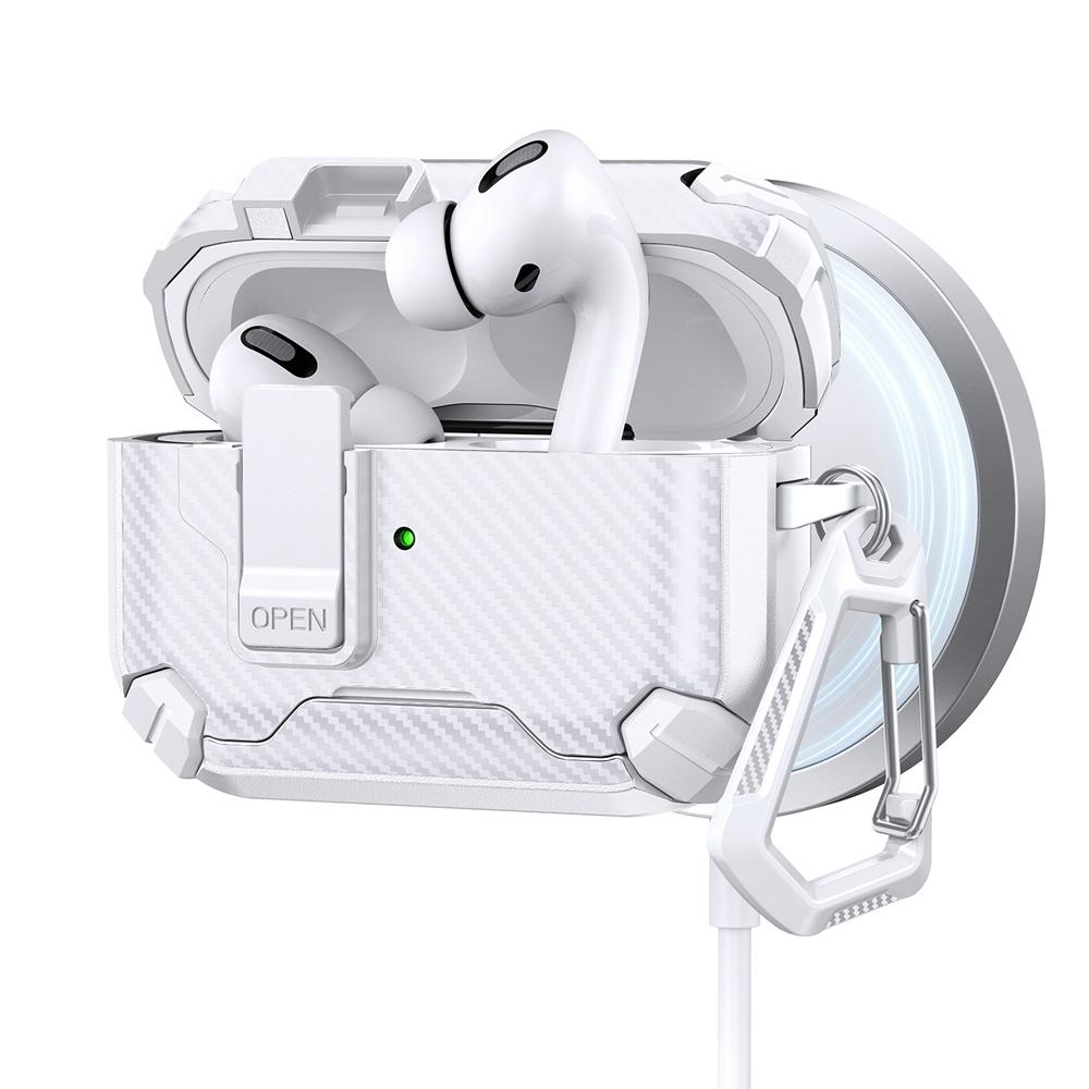 KEYSION Magnetic Automatic Switch Earphone Case for Airpods Pro 3 Pro 2 Shockproof Phone Stand Hook Headphone Cover for AirPods 4