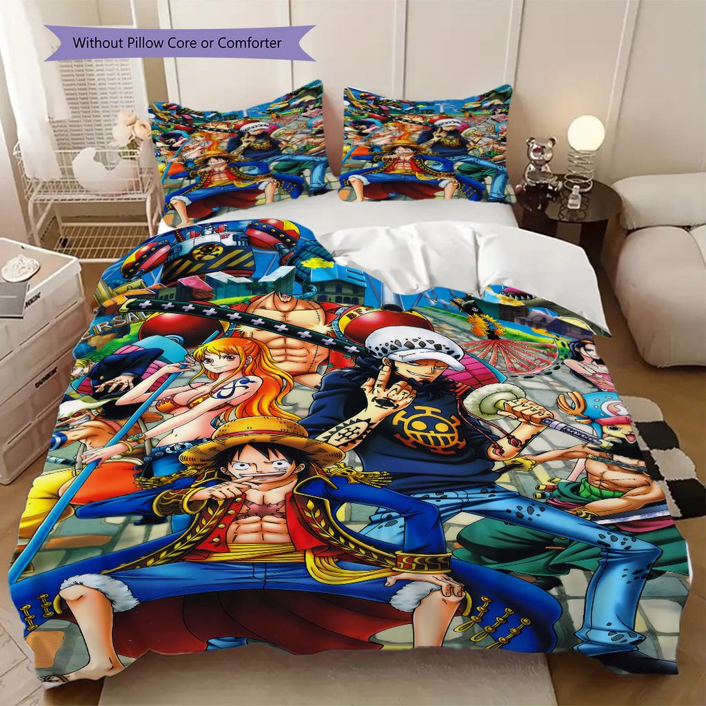 One Piece Anime Soft and Comfortable Duvet Cover, Children's Bedding Set Gift, Extra Large Size, Various Sizes Available LXR139