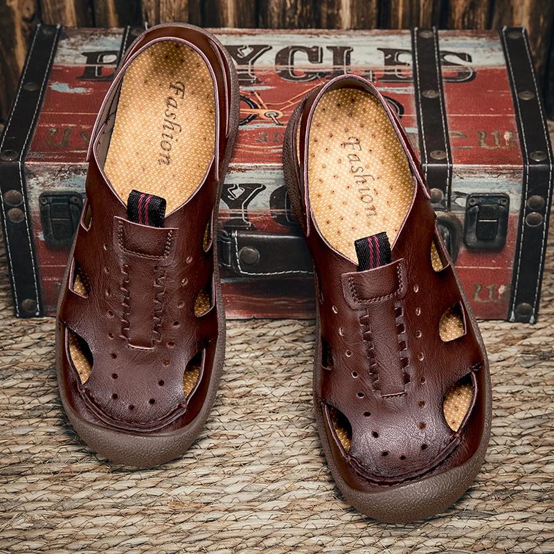 Fashion Outdoor Mens Summer Sandals Breathable Casual Sandalias Non Slip Beach Shoes Quick Dry Wading Aqua Shoes Non Slip Male Sneakers