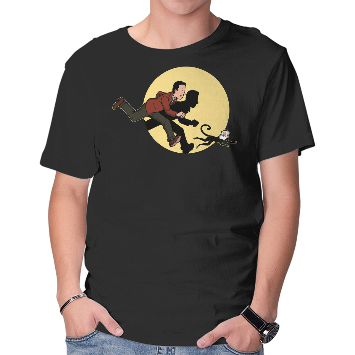 Unisex Crew Neck T-Shirt The Adventures Of Ross And Marcel Graphic Short Sleeve Casual Tee XS