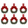 Plastic Bowknot Closet Hooks with Ribbon Designs Multipurpose Wreath Hanging Rings for Home Holiday Festival Decoration