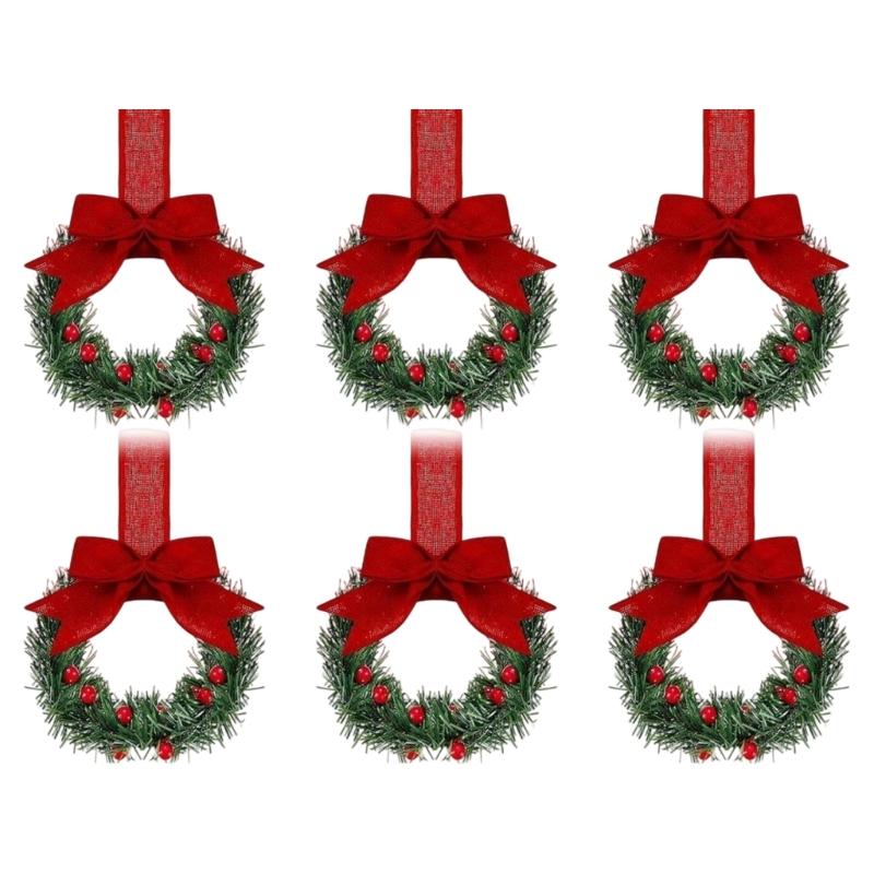 Plastic Bowknot Closet Hooks with Ribbon Designs Multipurpose Wreath Hanging Rings for Home Holiday Festival Decoration