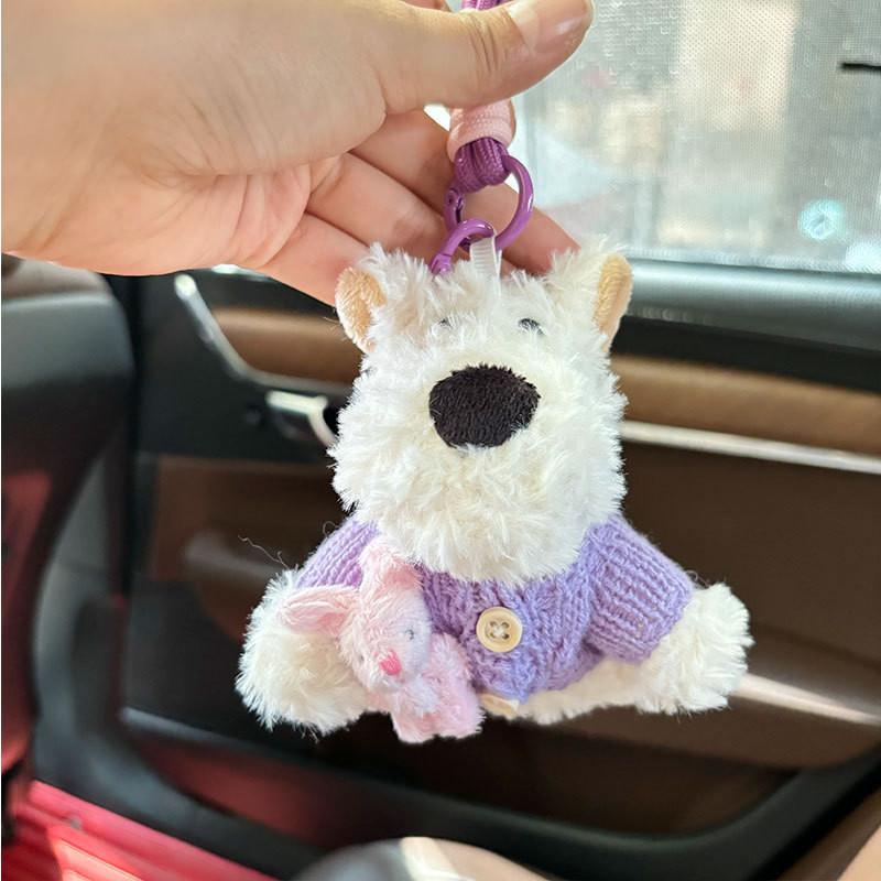 Adorable Diy Plush West Highland Terrier Doll Cute Keychain Gift For All Ages