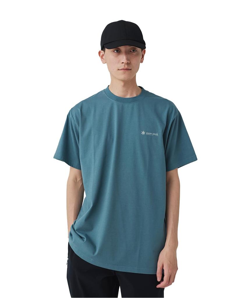 Logo Größe S BLAU Festival Camping Outdoor [Snow Peak] T-Shirt T-Shirt TS-25SU101