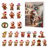 Scottish Highland Cow Advent Calendar Christmas 24 Days Funny Cow Countdown 2D Design Holiday