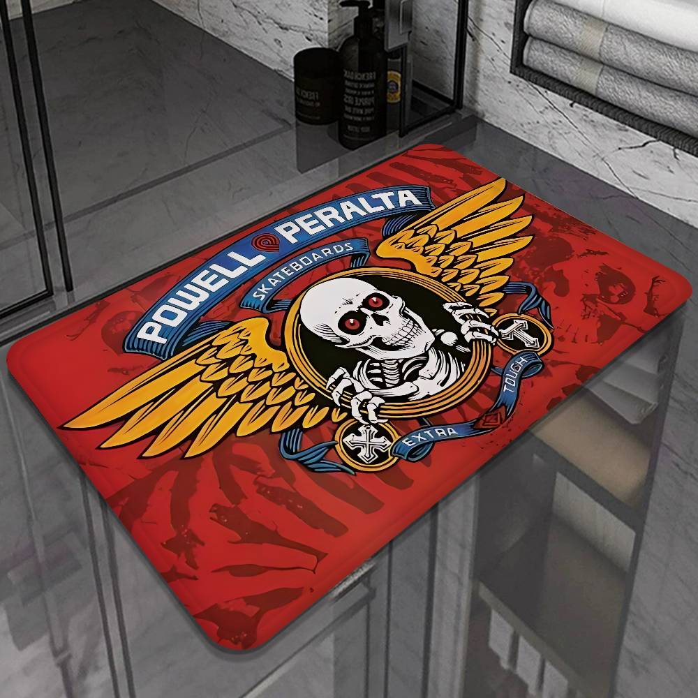 

P-Powell P-Peralta Retro Floor Mat Non-Slip Rug for Living Room Kitchen Modern Home Decor Multiple Colors 50x80 cm