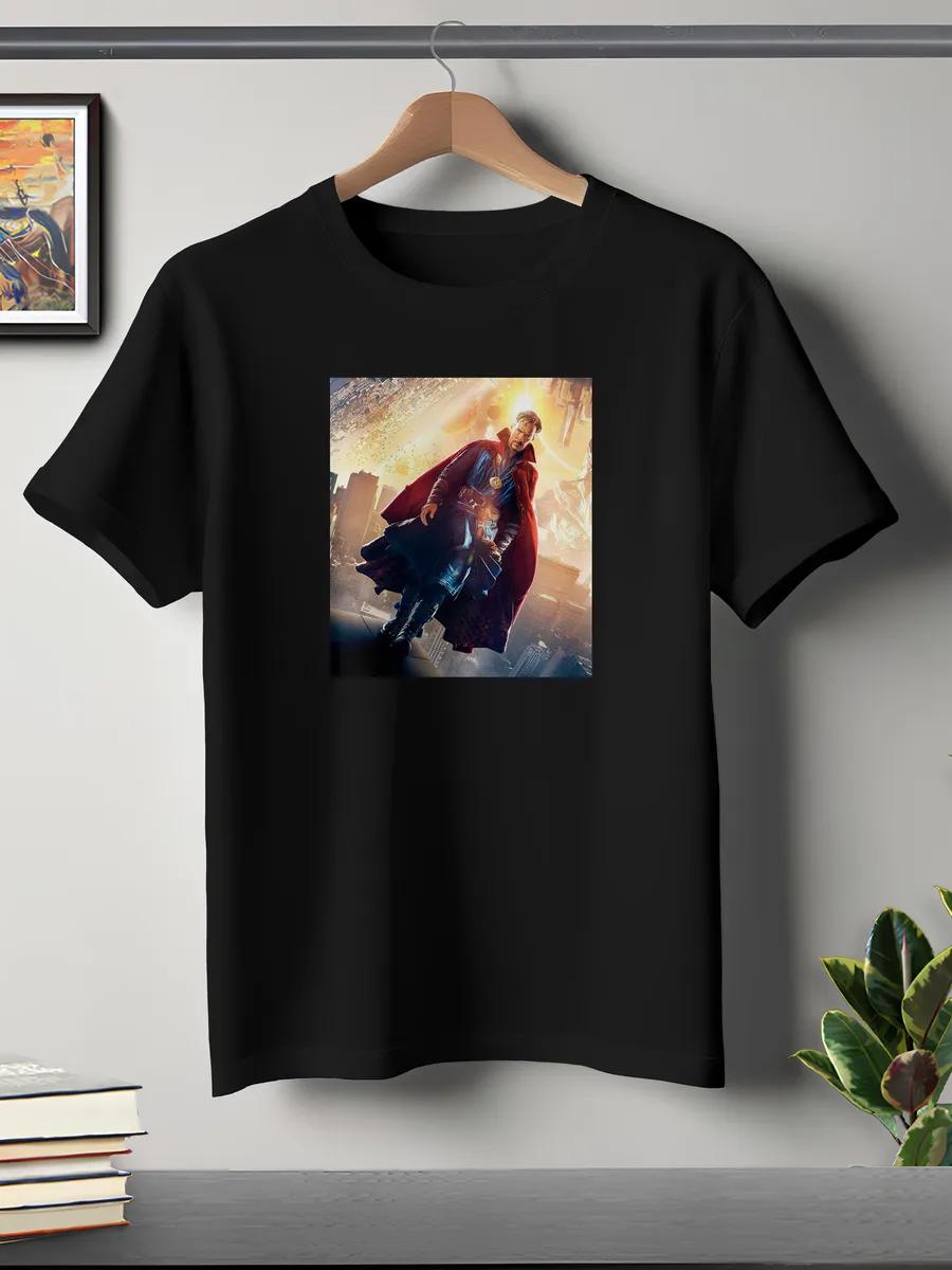 White cotton oversize printed T-shirt L