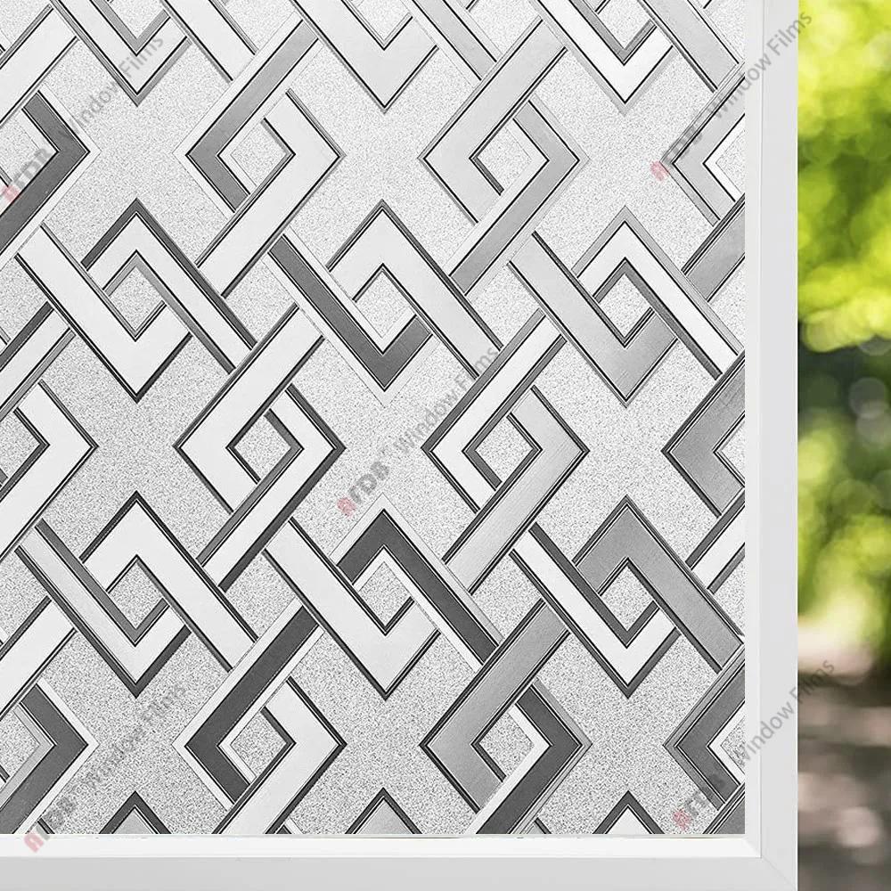 AFDB Frosted Window Privacy Film Static Cling Window Sticker Non-Adhesive Stained Glass Film Decorative Glass Vinyl for Home