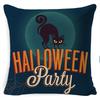 Halloween Pillow Pumpkin Little Witch Horror Cushion Linen Cushion Cover Holiday Party Pillow Cover Bed Backrest