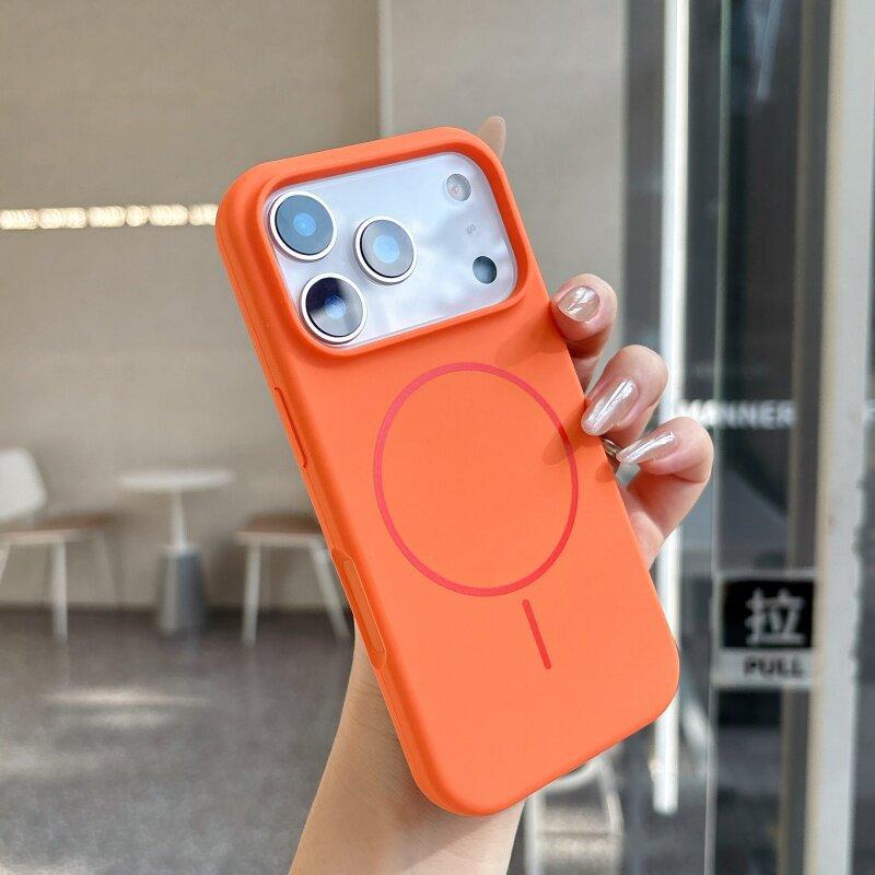 Soft Liquid Silicone Phone Case for Magsafe Mag Safe iPhone 17 Air 16 Pro Max 15 Plus 14 13 17Pro 16Pro 15Pro Magnetic Shockproof Back Phone Cover