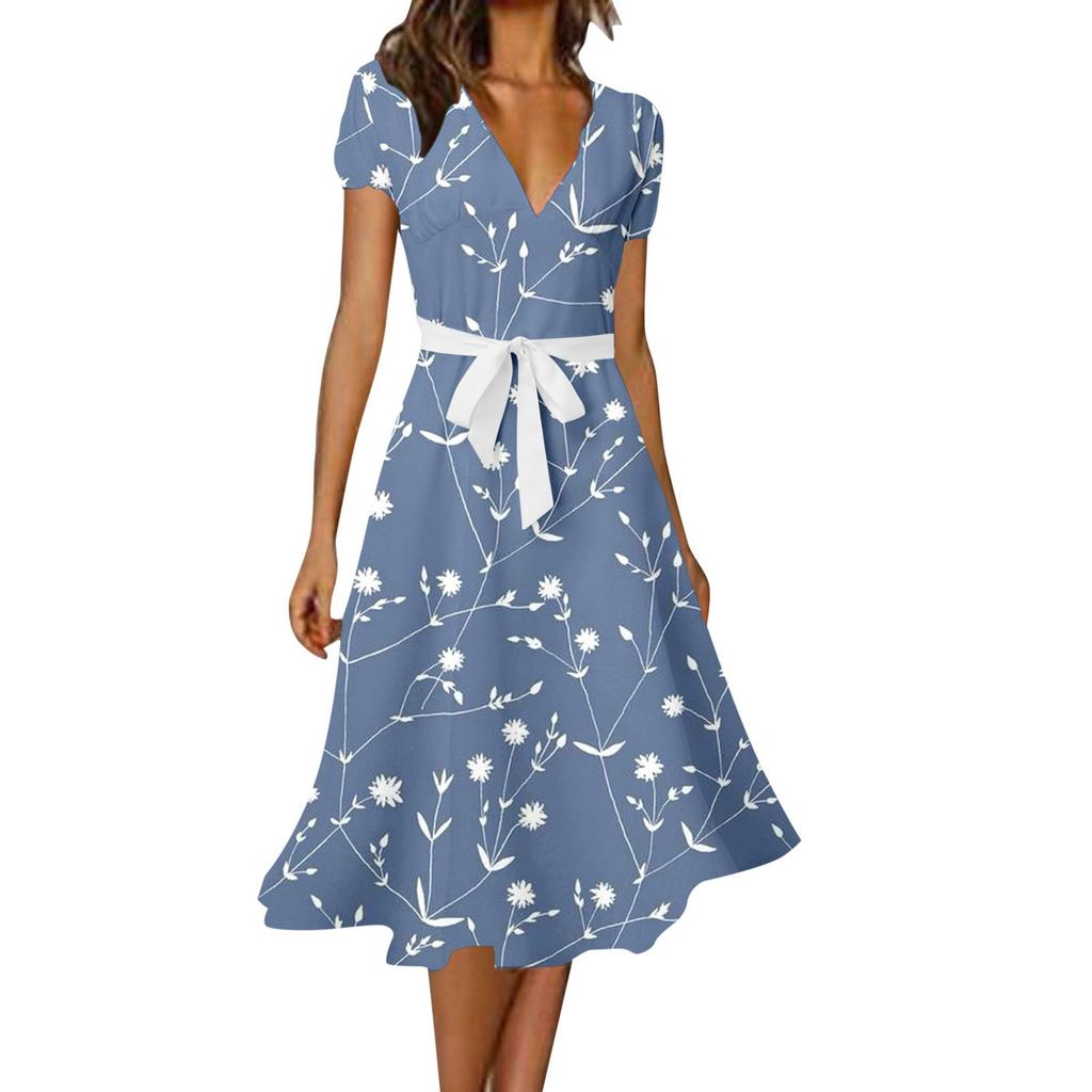 IHUASU Rochie sexy cu decolteu în V la modă pentru femei