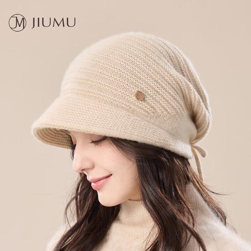 

JIUMU Women s Winter Wool Knitted Beanie Hat One Size