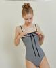 VIKINI VENDER Alice Check Ribbon Monokini - Black