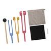 Stimmgabel-Set für Heilung mit Klöppel 3 Farben Beschwert Klangtherapie Medizinische Stimmgabel mit Klöppel