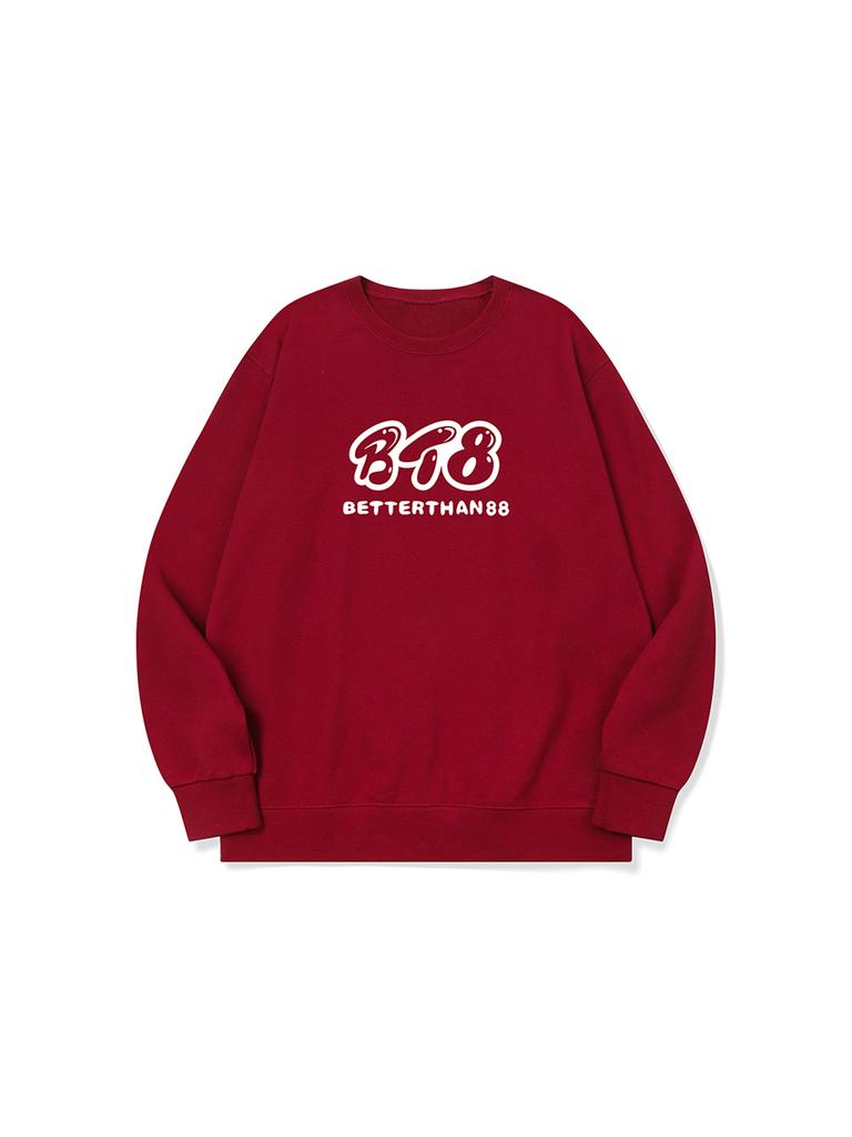 BETTERTHAN88 Btm41 Pt Bt8 Graphic Logo Sweatshirt