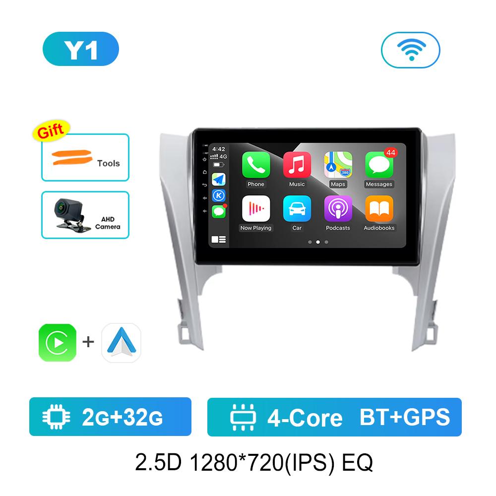 Wireless Carplay Android OS 10'' for Toyota Camry 2011 - 2014 Video Multimedia Player DSP Stereo 4G IPS Screen GPS Navi WiFi