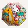 1pc Flying Dragon and Hello Kitty Pattern Umbrella, Fashionable, Personalized, High-Value Folding Umbrella, a Must-Have for Summer, 8-Rib Durable Iron