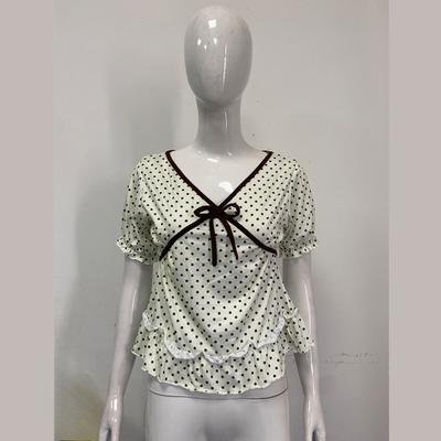 Round Dot Pattern Y2K Harajuku Casual Retro Street Summer Women's Top