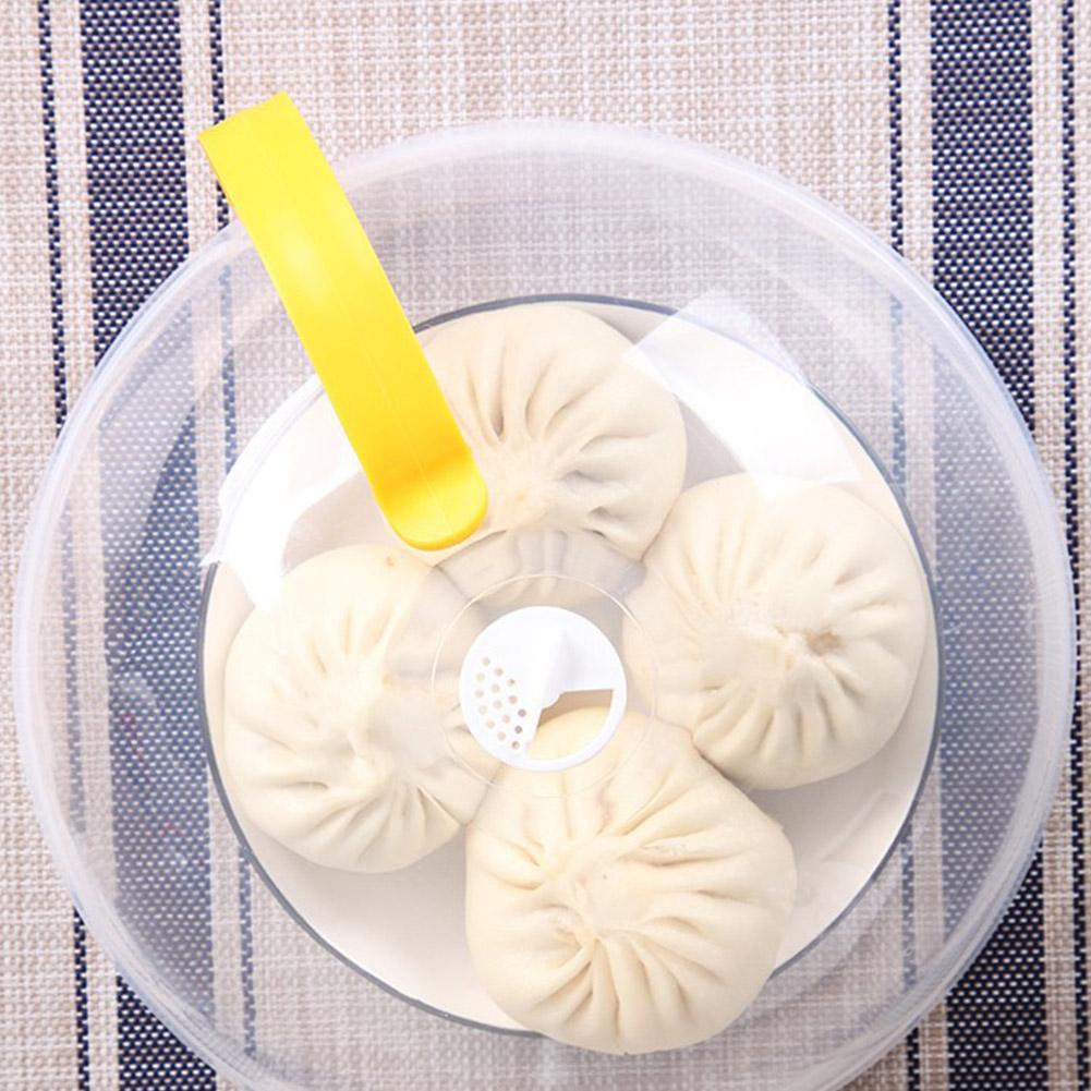 Microwave Oven Oil-Proof Heating Lid Large Round Plastic Bowl J8X8